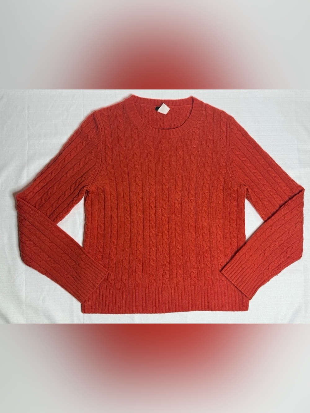 J. Crew Womens Always Cotton Cable-Knit Crewneck Sweater Large